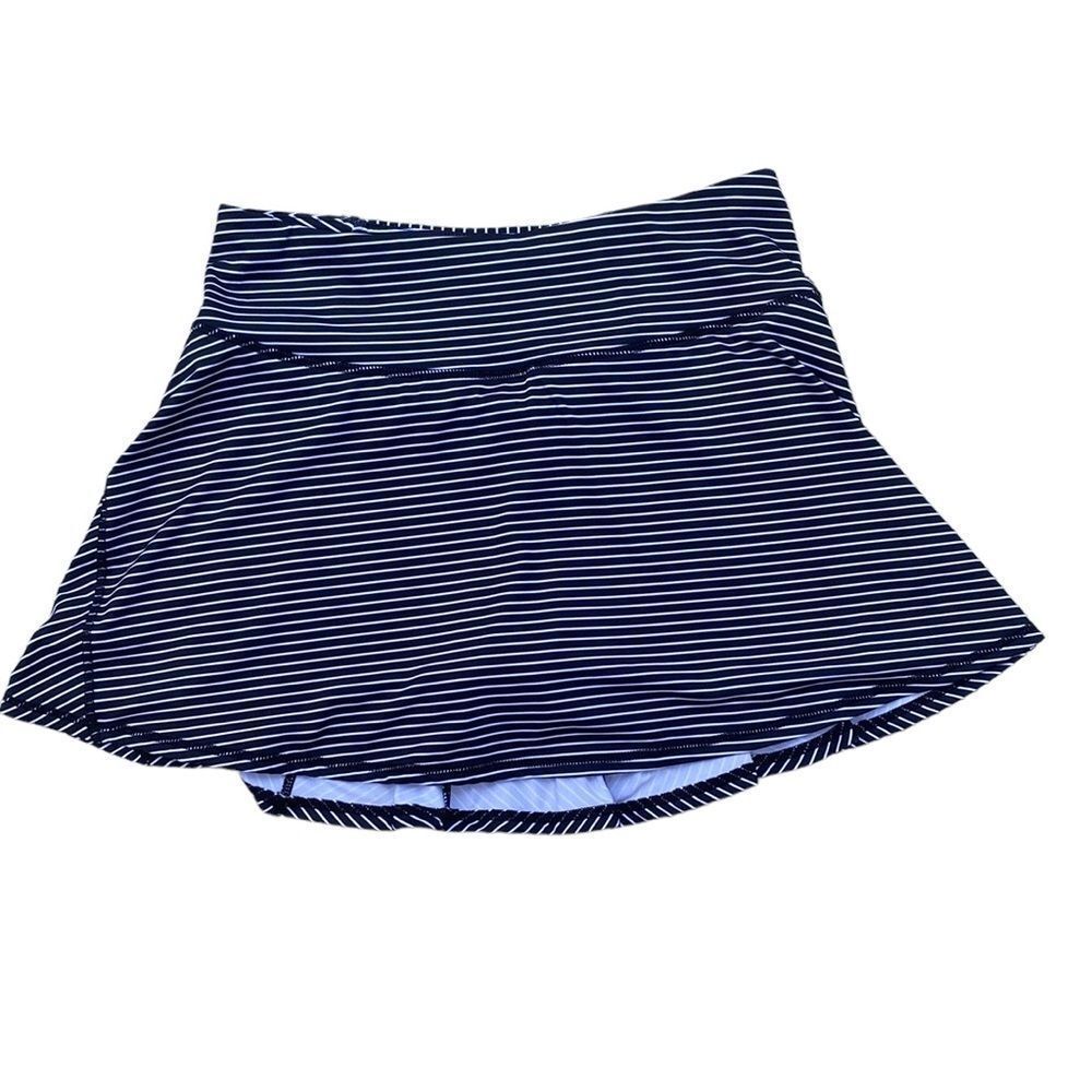 Kyodan blue & white striped Tennis Pickleball Skirt size Petite Small
